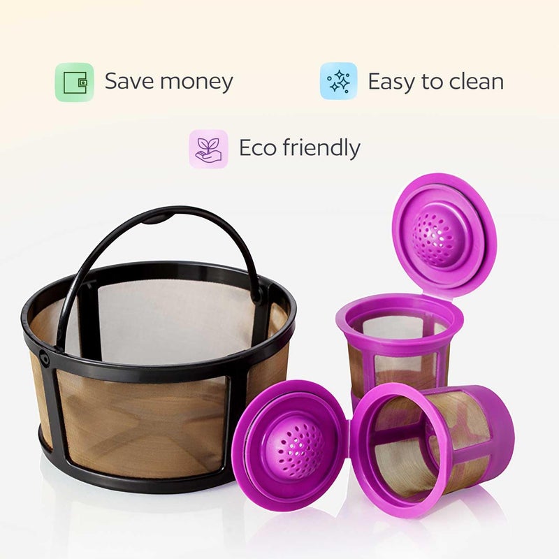 GoodCups Keurig K-Duo Coffee Filter and 2 Reusable K-Cups for K-Duo Essentials - Carafe Basket Coffee Filters and 2 Refillable K-Cups - Image 3